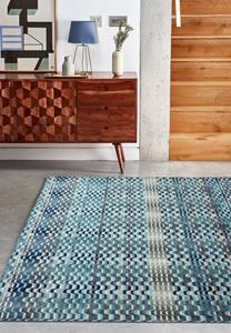 MOMO Rugs  Skye SK03 Wave Blue Swatch -