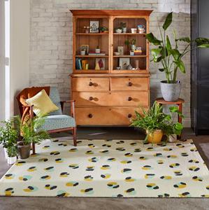 Scion  Leopard Dots Pebble Sage 125206 - 160x230 cm Vloerkleed