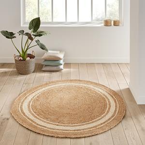 LA REDOUTE INTERIEURS Rond vloerkleed in jute, Aftas