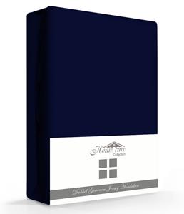 Home Care Dubbel Geweven Hoeslaken Navy  -160/180 x 200/220 cm
