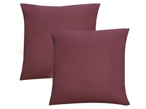 Biberna Fijne jersey kussenhoes (Rood, 80x80)