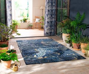 Harlequin  Buitenkleed Morris & Co Acanthus Indigo 427318 - Vloerkleed