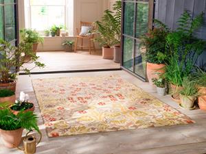 Morris & Co  Buitenkleed Blackthorn wheat 428501 - 140x200 cm Vloerkleed