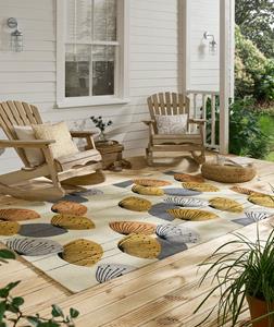 Sanderson  Dandillion Clocks-Ochre/Silver outdoor 445803 - 160x230 cm Vloerkleed