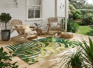 Sanderson  Manila-Artichoke outdoor 446407 - 160x230 cm Vloerkleed