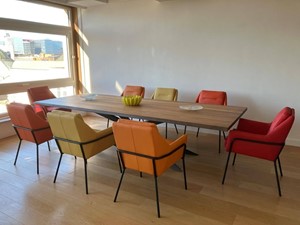 SHOPX HUISCOLLECTIE Set van 8 leren eetkamerstoelen - verschillende kleuren leer - Echt leer, Industrieel, ontdek de vele Leersoorten en Kleuren bij ShopX