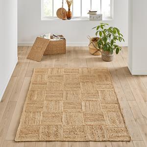 LA REDOUTE INTERIEURS Geweven vloerkleed, met ruiten, in jute, Mulfier