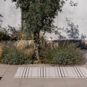 Brink en Campman  Vloerkleed Zona Charcoal Line Outdoor -