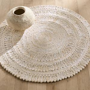 AM.PM Rond vloerkleedØ 120 cm in jute, handgevlochten Deepti