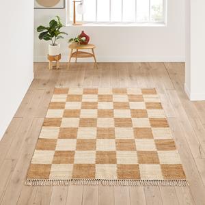 LA REDOUTE INTERIEURS Vloerkleed 78% jute, dambordmotief, Ionisa