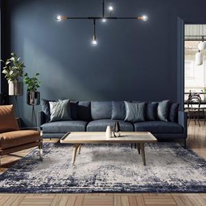 Easy Living  Vloerkleed Kuza Border Navy Rug -