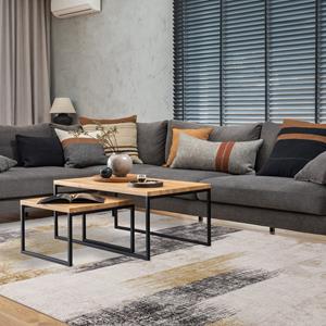 Easy Living  Vloerkleed Kuza Lines Gold Rug -
