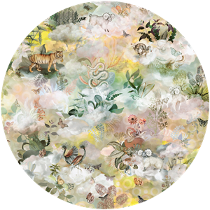 Vloerkledenwinkel  Rond Vloerkleed Moooi Vloerkleed Memento Moooi Medley Round Twilight Low Pile - 350 cm rond