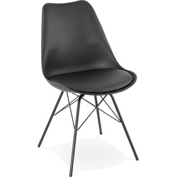 Alterego Byblos - Design Stoel - Zwart Industrieel - 55x45x83cm