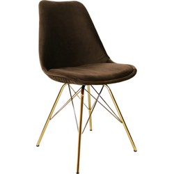 Kick Collection Kick kuipstoel Velvet - Koffiebruin