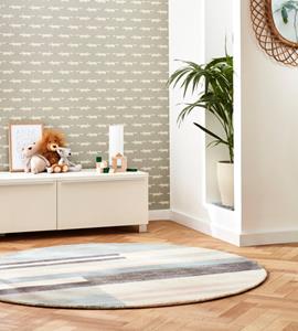 Scion  Vloerkleed Parwa Round Dusky Hues (outlet) - 150 cm rond
