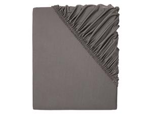 Livarno home Microvezel jersey hoeslaken 140-160 x 200 cm (Donkergrijs)