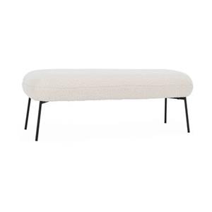 Sweeek  Bank, bed einde met bouclébekleding, B120 x D42,5 x H43,5cm