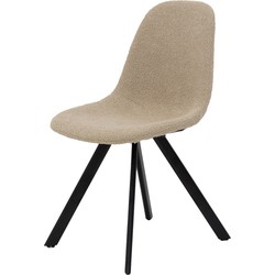 Giga Meubel  Eetkamerstoel Taupe Bouclé - Zithoogte 47cm - King