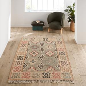 LA REDOUTE INTERIEURS Kilim vloerkleed in jute en katoen met used effect, Kaliny