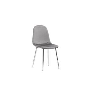Fjôrd  Eetkamerstoel Lichtgrijs - Velvet - Eva - Set van 2