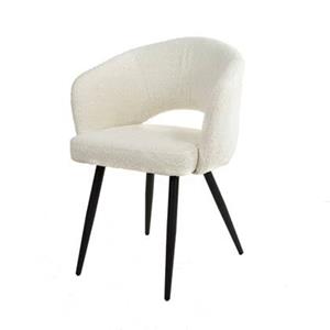 Fraaai  Marlou eetkamerstoel - boucle - wit