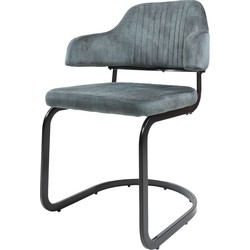 Home67  Eetkamerstoel Fox Army Green 21 - Vintage Velvet