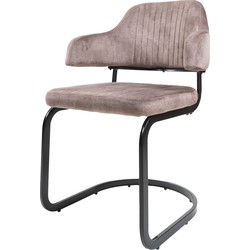 Home67  Eetkamerstoel Fox Taupe 08 - Vintage Velvet