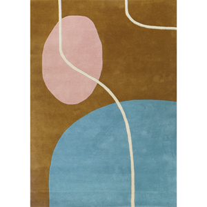 Finarte  Vloerkleed Ruukku Wool Rug Gold-Light-Blue - 200x300 cm