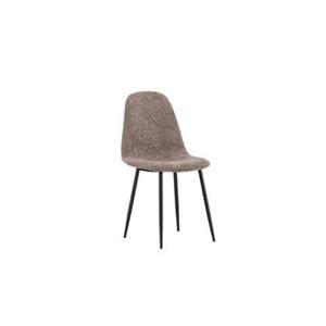 Fjôrd  Eetkamerstoel Grijs|Zwart - Bouclé - Polar - Set van 2