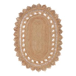 LA REDOUTE INTERIEURS Ovalen vloerkleed in jute met motieven, Rozza