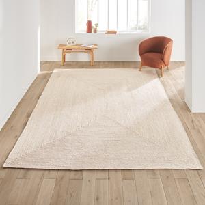 LA REDOUTE INTERIEURS Rechthoekig vloerkleed in bleached jute XL, Aftas