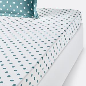 LA REDOUTE INTERIEURS Hoeslaken in zuiver katoen met stippenprint, Clarisse