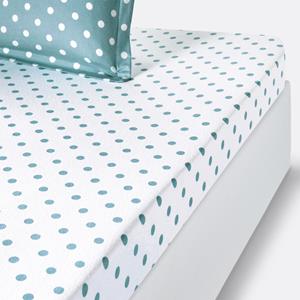 LA REDOUTE INTERIEURS Hoeslaken in flanel met stippenprint Clarisse