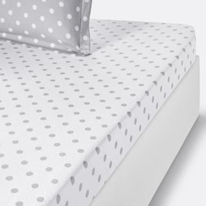 LA REDOUTE INTERIEURS Hoeslaken in flanel met stippenprint Clarisse