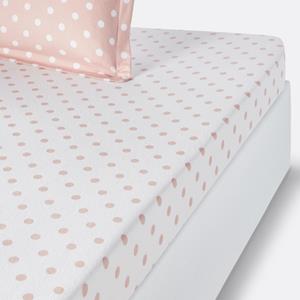 LA REDOUTE INTERIEURS Hoeslaken in flanel met stippenprint Clarisse