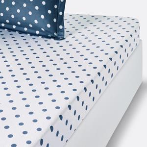LA REDOUTE INTERIEURS Hoeslaken in flanel met stippenprint Clarisse