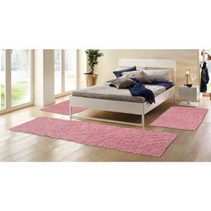 Böing Carpet Set slaapkamerkleedjes Flokati 1500 g Slaapkamerkleed, loperset, unikleuren, zuivere wol, met de hand geweven