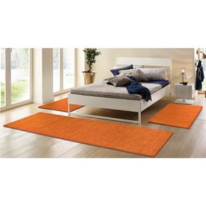 THEKO Set slaapkamerkleedjes Gabbeh uni Slaapkamerkleed, unikleuren, met de hand geweven, loper-set, slaapkamer