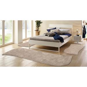 My home Set slaapkamerkleedjes met hoge pool Desner Microvezel, unikleuren, slaapkamerkleed, loperset