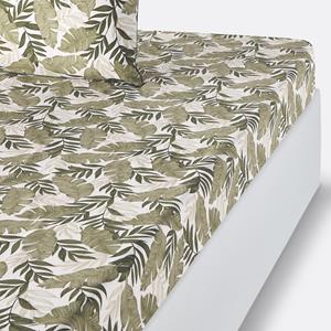 LA REDOUTE INTERIEURS Hoeslaken in perkal katoen, omslag 30 cm, Palma