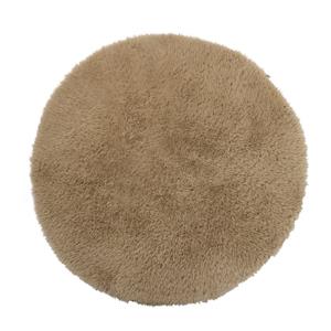 Xenos Vloerkleed fluffy rond - bruin - ø120 cm