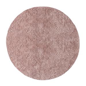 Xenos Vloerkleed hoogpolig rond - roze - ø120 cm