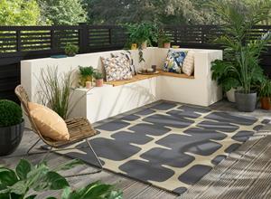 Scion  Lohko Liquorice outdoor 425805 - 140x200 cm Vloerkleed