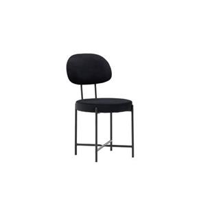 Fjôrd  Eetkamerstoel Zwart - Velvet - Stella - Set van 2