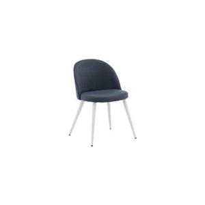 Fjôrd  Eetkamerstoel Blauw|Wit - Stof - Set van 2