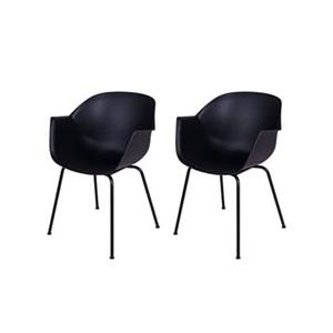 MaximaVida Eetkamerstoel Cuyp XXL zwart 2 stuks
