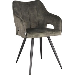 LABEL51 Eetkamerstoel Noud - Hunter - Velours