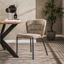 Hoyz Collection  Stoel Pull Round - Deli Taupe - Set van 2