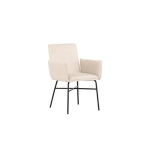 Fjôrd  Eetkamerstoel Beige|Zwart - Velvet - Petra